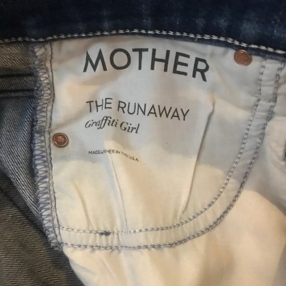 MOTHER 25 The Runaway Graffiti Girl Distressed 33” - Picture 7 of 8